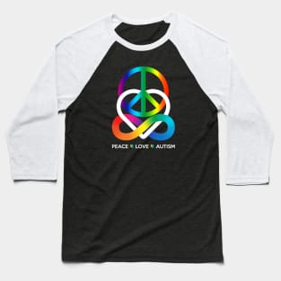 Peace Love Autism Baseball T-Shirt